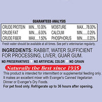 Thumbnail for Evanger's Complements Rabbit for Dogs & Cats – 24 Count, 6 oz Each – Single-Protein Formula Cooked in Broth – Grain & Gluten Free – Wet Dog & Cat Food