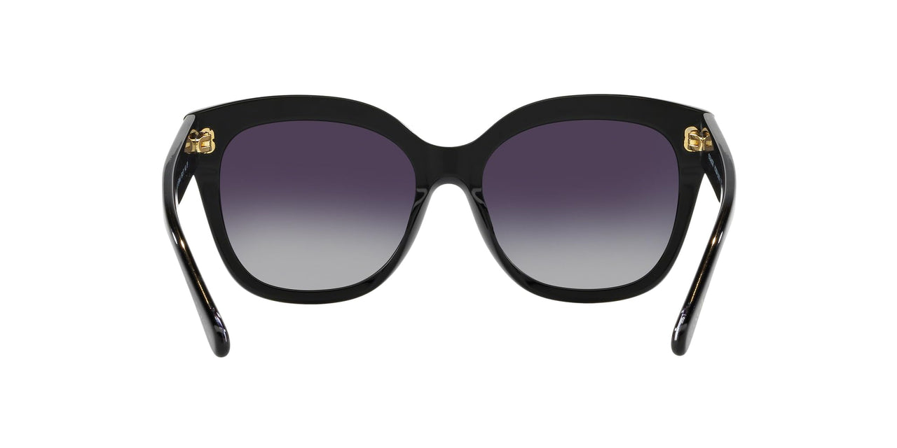 Coach HC8264 Sunglasses, Black/Grey Gradient Polarized, 56 mm