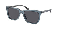 Thumbnail for COACH HC8385U Universal Fit Sunglasses, Transparent Blue/Blue Solid, 54 mm