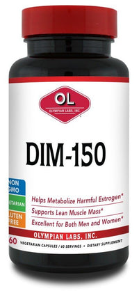 Thumbnail for Olympian Labs DIM Diindolylmethane Supplement 150mg, 60 Caps Metabolize Estrogen Level, Prostate, Uterine, Cervical Health