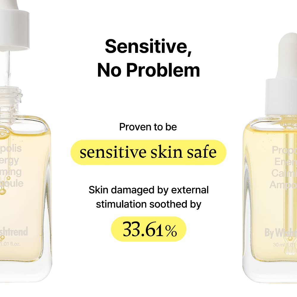 [By Wishtrend]Propolis Energy Calming Ampoule 30ml 1.02 Fl Oz - Prevent Blemishes, Hydration, Hyperpigmentation, for Sensitive, Troubled Skin, Light Propolis ampoule