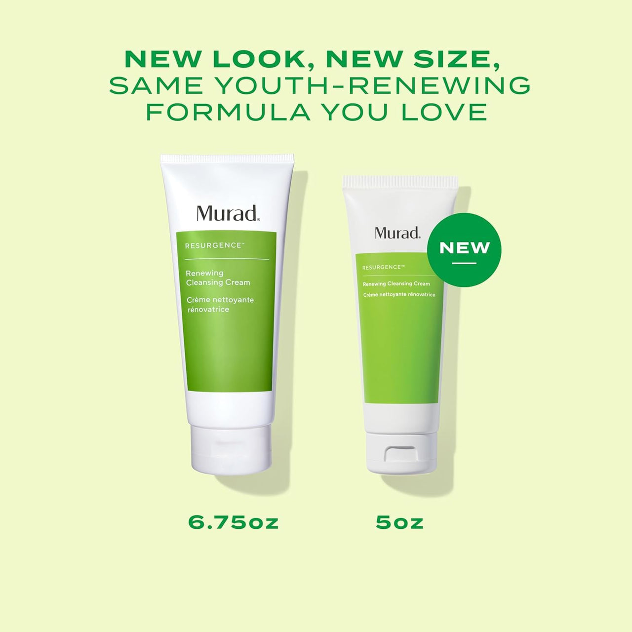Murad Renewing Cleansing Cream - Anti-Aging, Cleansing Cream Face Wash - Lactic Acid and Antioxidant Vitamin-E Face Cleanser for Tightening, 5 Fl Oz