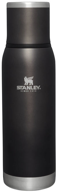 Thumbnail for Stanley Adventure-To-Go Vacuum Bottle 25 oz | Wide Mouth with Leakproof Cup Lid | Keep Drinks Hot or Cold | Packable for Travel | Insulated Stainless Steel Thermal Bottle | BPA-Free | Charcoal Glow