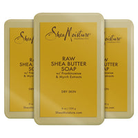 Thumbnail for SheaMoisture Face and Body Bar Soap for Dry Skin with Paraben Free, Raw Shea Butter, Myrhh, 8 Ounce, (Pack of 3)