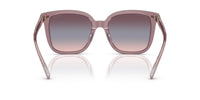 Thumbnail for Coach HC8381U Universal Fit Sunglasses, Transparent Rose/Blush/Purple Blue Peach Gradient, 54 mm