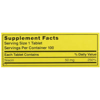 Thumbnail for Nature's Blend Niacin 50 Milligram 100 Tabs