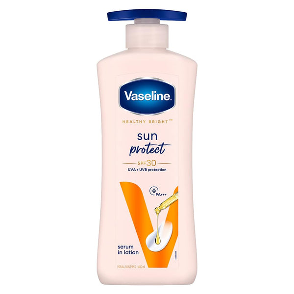 Image 1 of Vaseline Healthy Bright Sun Protection Body Lotion SPF 30 400 ml, Daily Moisturizer for Dry Skin, Gives Non-Greasy Glowing Skin - For Men & Women