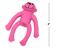 Thumbnail for 4 Inch Tiny Latex Dog Toy Cute Little Mini Monkey Squeaker for Small Breeds and Puppies (Rainbow)