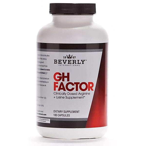 Beverly International GH Factor, 180 Capsules. Raise Levels by Up to 8-Fold. Clinically Dosed Arginine + Lysine Supplement. P.M. Growth Promoter for Men & Women. Revitalize Your Physique.
