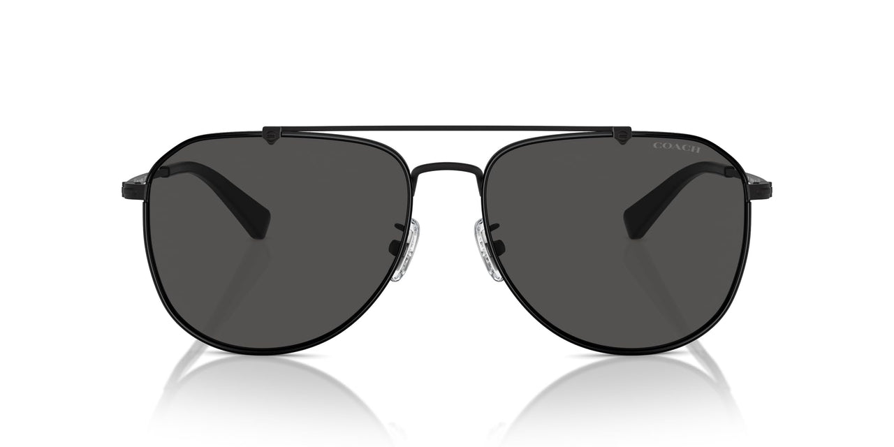 COACH Sunglasses HC 7164 934487 Cr626 Satin Black Grey Solid