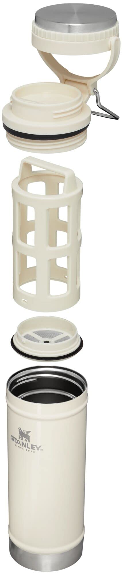 Stanley Travel Mug with Integrated French Press 16 oz Minute Brew, Hours Hot, Leakproof Lid Mesh Filter for Coffee Grounds Insulated