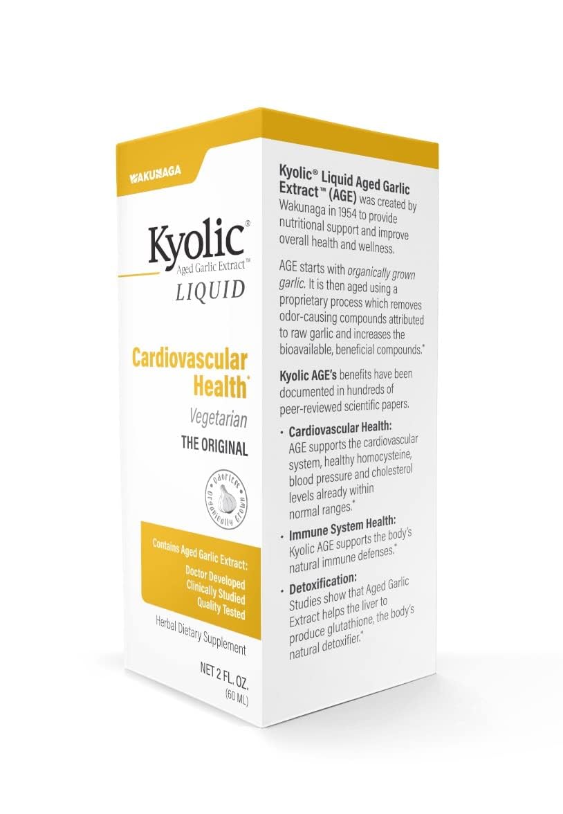 Kyolic Aged Garlic Extract Cardiovascular Health*, Liquid 2 Ounces (60 ml)