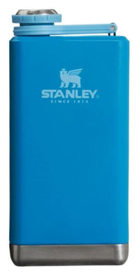 Thumbnail for Stanley Adventure Pre-Party Flask 8 oz | Leakproof Hip Flask | Hinge Connected Never Lose Cap | Insulated Stainless Steel Liquor Container | BPA-Free | Azure