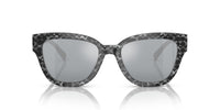 Thumbnail for Coach HC8379U Universal Fit Sunglasses, Grey Pearl Signature C/Light Silver Mirrored, 54 mm