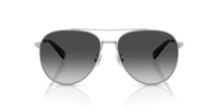 Thumbnail for COACH Women's HC7169 Aviator Sunglasses, Shiny Silver/Grey Gradient, 57 mm
