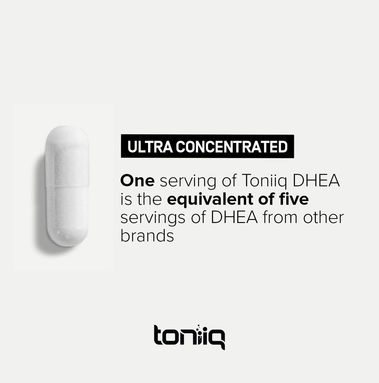 Toniiq Ultra High Strength DHEA 25mg Supplement for Men - 99%+ Highly Purified and Bioavailable Micronized DHEA Supplement for Women and Men - DHEA 25 mg - 180 Capsules