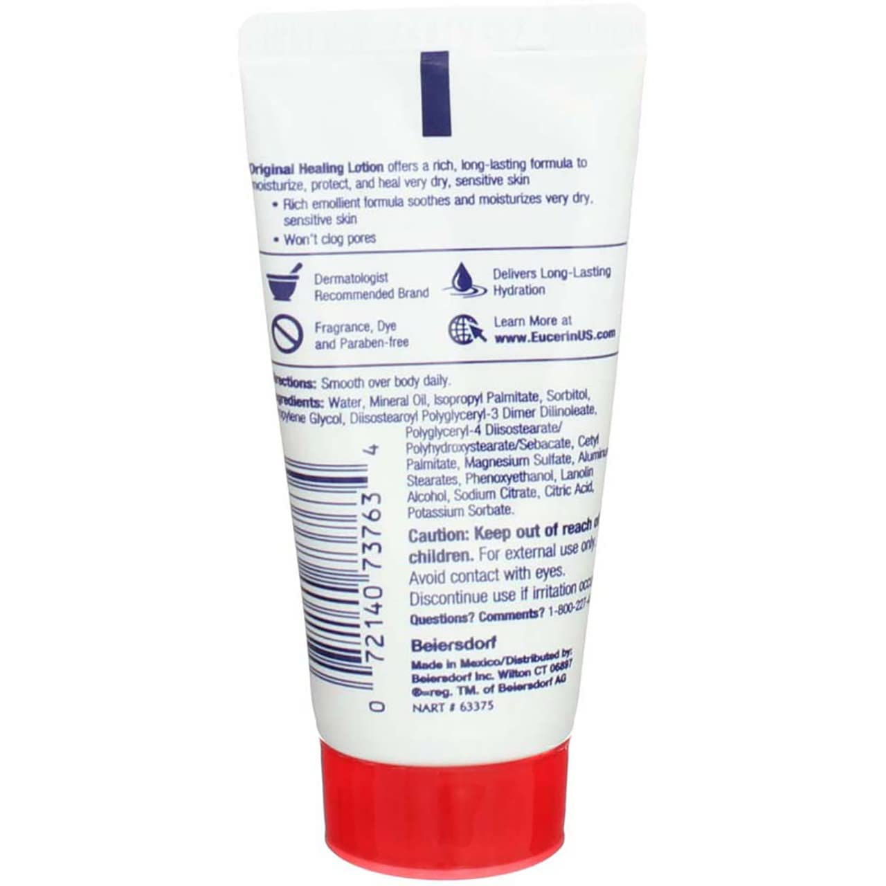Eucerin Original Moisturizing Lotion 1 oz ( Pack of 3)