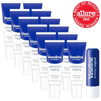 Thumbnail for Vaseline Lip Therapy Advanced Healing Lip Balm Tube 12-Pack – White Petroleum Lip Protectant, 0.25 Oz Ea