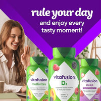 Thumbnail for vitafusion Vitamin D3 Gummies, Bone and Immune Support, Peach, Blackberry, Strawberry Flavored, 50 mcg D3 Gummy Vitamin Supplement, 75 Day Supply, 150 Count