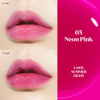 Thumbnail for ETUDE Dear Darling Oil Tint #3 Neon Pink 4g | High Moisturizing and Strong Hydrating Lip Oil/Lip Gloss | Smooth and Moist Lips | Non-Sticky Lip Oil Tint For Dry Lips | K-beauty