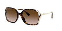 Thumbnail for Coach HC8280U Universal Fit Sunglasses, Dark Tortoise/Brown Gradient, 57 mm