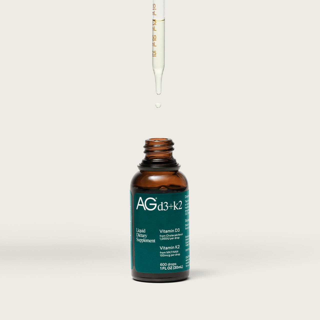 AG1 Vitamin D3 + K2 Liquid Drops | Vitamin D & K Blend | Daily Bone Support