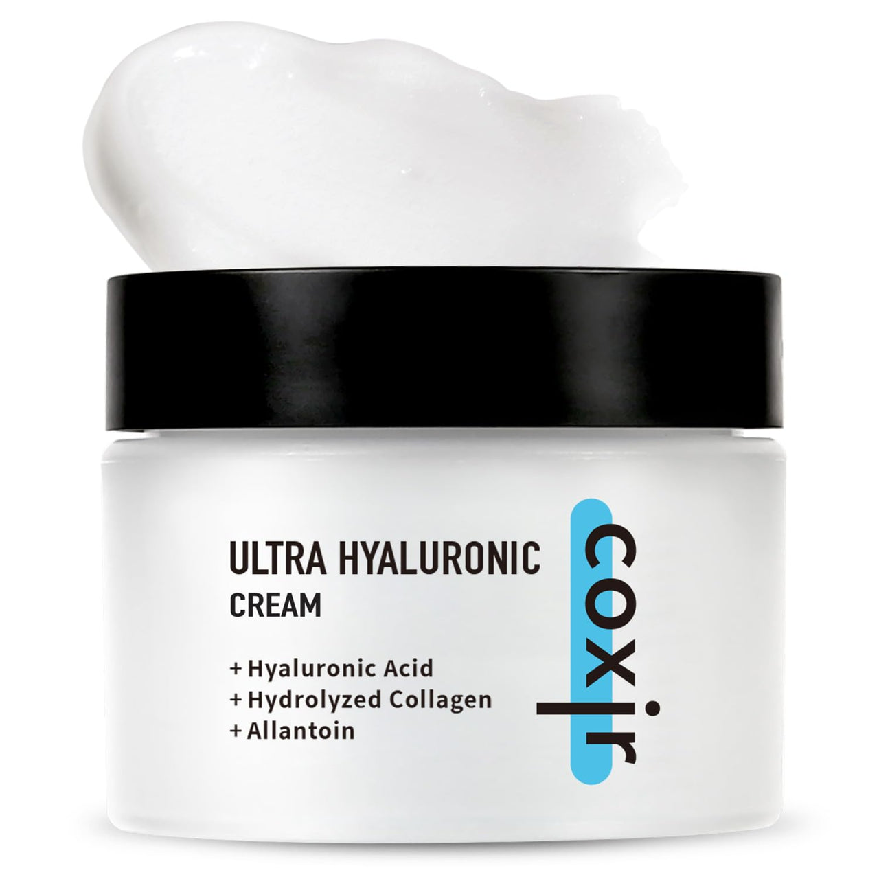 coxir Ultra Hyaluronic Cream– Intense Hydration Moisturizer for Dry, Dehydrated Skin | Hyaluronic Acid & Aloe Vera | Lightweight Korean Face Cream for Winter Dryness & Glowing Skin 50ml (1.69 fl oz)