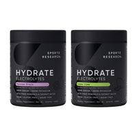 Thumbnail for Sports Research Hydrate Electrolytes Powder - Sugar-Free & Naturally Flavored with Vitamins, Minerals, and Coconut Water - Supports Hydration - Passion Fruit & Lemon Lime