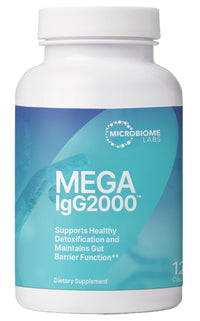 Thumbnail for Microbiome Labs Mega IgG2000 Capsules - Dairy Free Bovine Colostrum Supplement Alternative - Immunoglobulin Supplement from Bovine Serum to Support Digestive Health (120 Capsules)