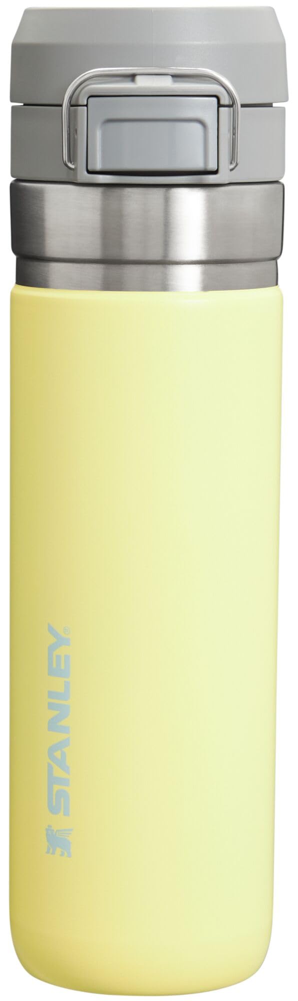Stanley Quick Flip GO Water Bottle 24 oz | Push Button Lid | Leakproof and Packable for Travel and Sports | Insulated Stainless Steel | BPA-Free | Pomelo