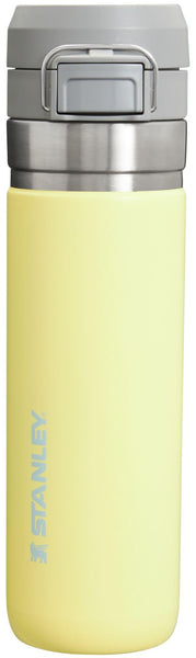 Stanley Quick Flip GO Water Bottle 24 oz | Push Button Lid | Leakproof and Packable for Travel and Sports | Insulated Stainless Steel | BPA-Free | Pomelo