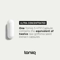 Thumbnail for Toniiq Ultra High Strength 5HTP Capsules - 99%+ Highly Purified and Bioavailable - 12:1 Concentrated Extract - 200mg - 90 Veggie Capsules