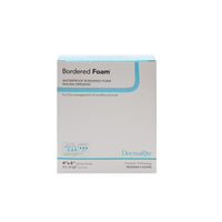 Thumbnail for DermaRite's BorderedFoam - Waterproof Bordered Foam Island Dressing for Advanced Wound Care, Highly Absorbent - 4 in. x 4 in., 1 Count, 10 Packs, 10 Total