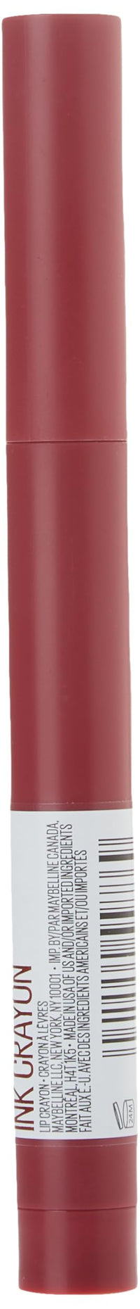 Thumbnail for Maybelline Super Stay Ink Crayon Lipstick Makeup, Precision Tip Matte Lip Crayon with Built-in Sharpener, Longwear Up To 8Hrs, Accept A Dare, Wine Pink, 1 Count
