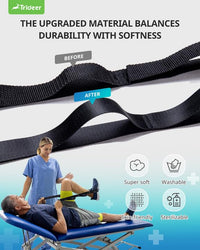 Thumbnail for Trideer Stretching Strap Yoga Strap Physical Therapy for Home Workout, Exercise, Pilates and Gymnastics, 10 Loops Non-Elastic Stretch Bands with Aesthetic Packaging for Women & Men (Black)