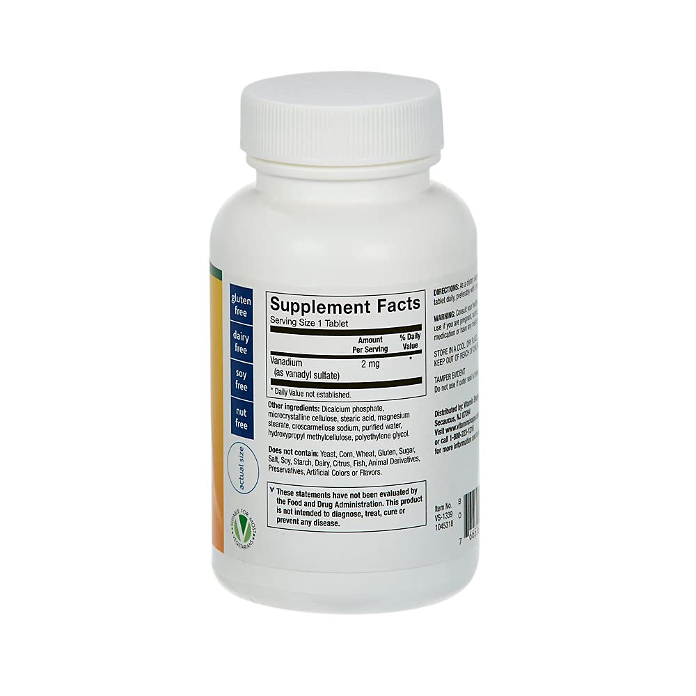 Vanadyl Sulfate 2 MG Tablets by The Vitamin Shoppe