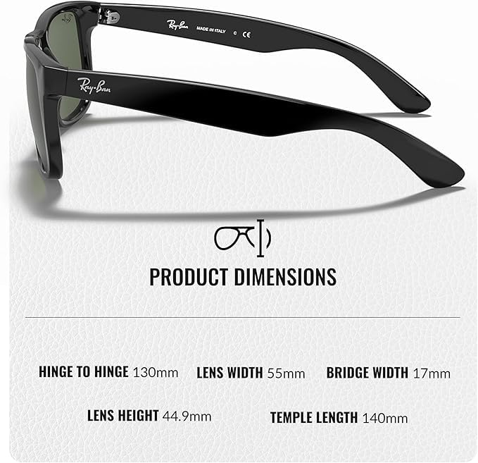 Ray-Ban RB4165F JUSTIN CLASSIC LOW BRIDGE FIT Square Shape Sunglasses with Official Eyewear Kit