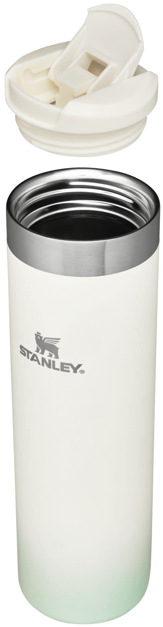 Stanley AeroLight Transit Bottle 20 oz Locking Drink Through Lid Leak Resistant Water Bottle or Coffee Travel Mug Lightweight Insulated Stainless Steel BPA-Free Cream