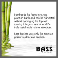Thumbnail for Bass Brushes Large Slicker Style Pet Brush with Bamboo Wood Handle and Rubber Grips