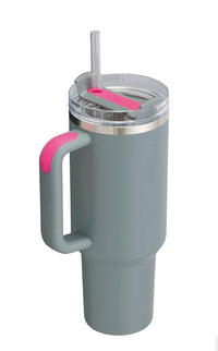 Thumbnail for STANLEY Quencher H2.0 FlowState Stainless Steel Vacuum Insulated Tumbler with Lid and Straw for Water, Iced Tea or Coffee (Grey Rock, 30 oz)