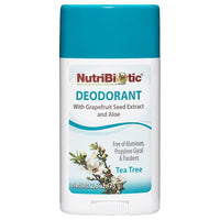 Thumbnail for NutriBiotic Deodorant, Tea Tree with GSE, 2.6 Ounce Stick | with Witch Hazel, Grapefruit Seed Extract, Aloe, Tea Tree & Peppermint | Vegan & Free of Aluminum, Paraben, Phthalates, Gluten & GMOs