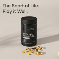 Thumbnail for Sports Research Evening Primrose Supplement from Cold Pressed Oil - Softgels for Women’s Health & Skin Health - Gluten Free & Non-GMO GLA - High Potency 1300mg, 120 Count