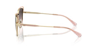 Thumbnail for COACH Women's HC7162 Cat Eye Sunglasses, Shiny Light Gold/Rose/Grey Pink Gradient, 57 mm
