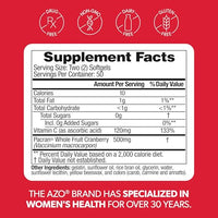 Thumbnail for AZO Cranberry Supplement, Made with Concentrated Whole Fruit Cranberry Powder to Help Cleanse and Protect the Urinary Tract*, Sugar Free Cranberry Pills, Non-GMO, 100 Softgels