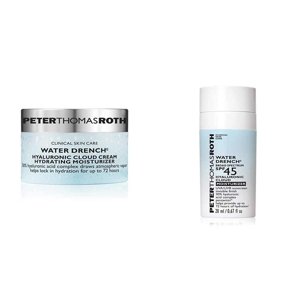 Peter Thomas Roth Water Drench Hyaluronic Cloud Cream Hydrating Moisturizer with Water Drench Broad Spectrum SPF 45 Hyaluronic Cloud Moisturizer