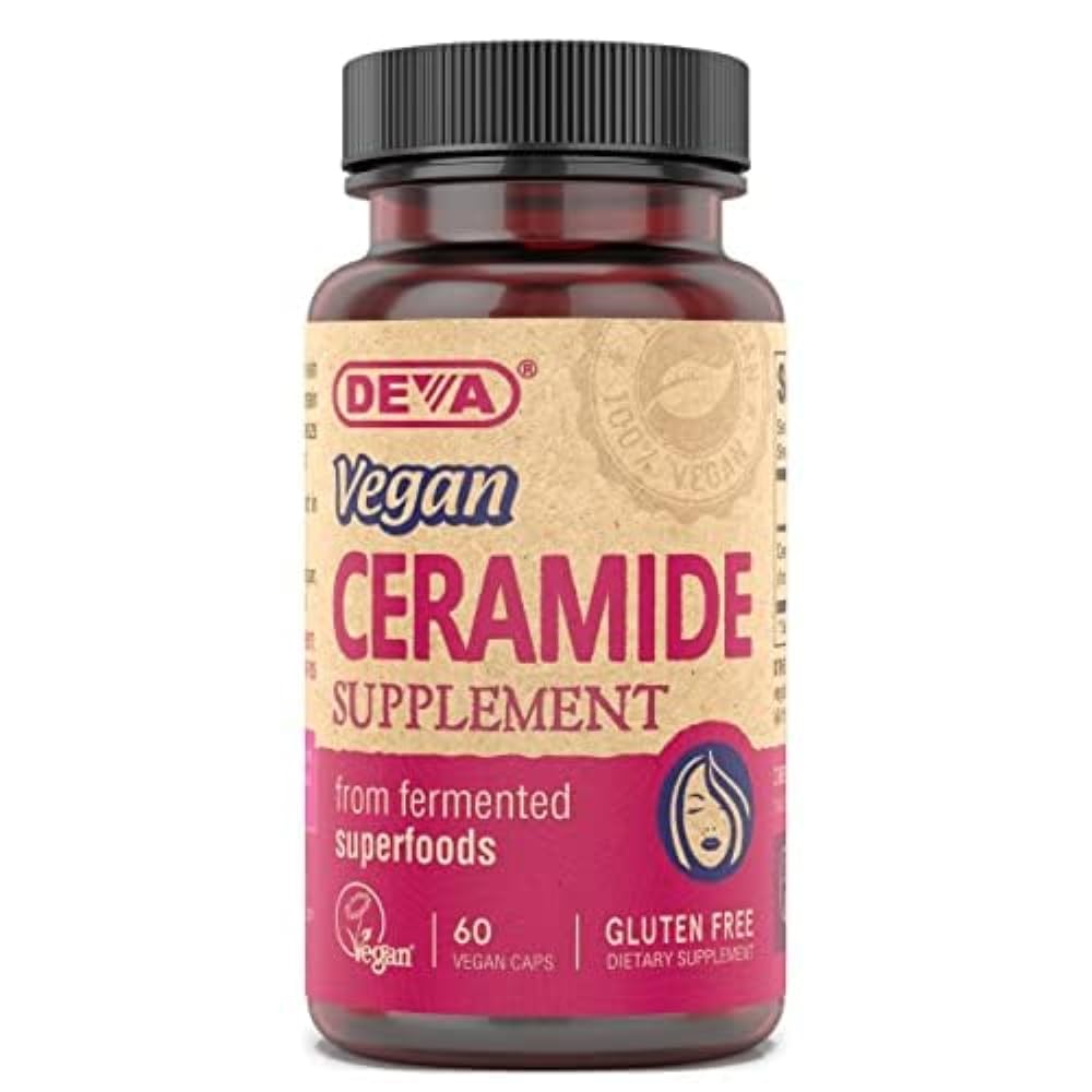 DEVA Vegan Vitamins Skin Restoring Ceramide Supplement Tablets, 60 Count, 1-Pack