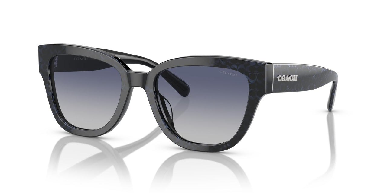 Coach Sunglasses HC 8379 U 57654L Cl920 Sapphire Pearl Signature
