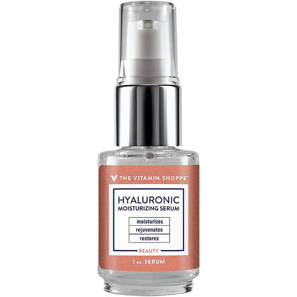 The Vitamin Shoppe Hyaluronic Acid Serum - Anti-Aging Hydration & Wrinkle Defense | Face Moisturizer | 1 oz Dropper Bottle | Paraben-Free