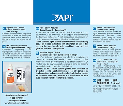 API COPPER TEST KIT 90-Test Aquarium Water Test Kit