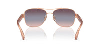 Thumbnail for COACH Women's HC7161 Aviator Sunglasses, Shiny Rose Gold/Purple Blue Pink Gradient, 56 mm